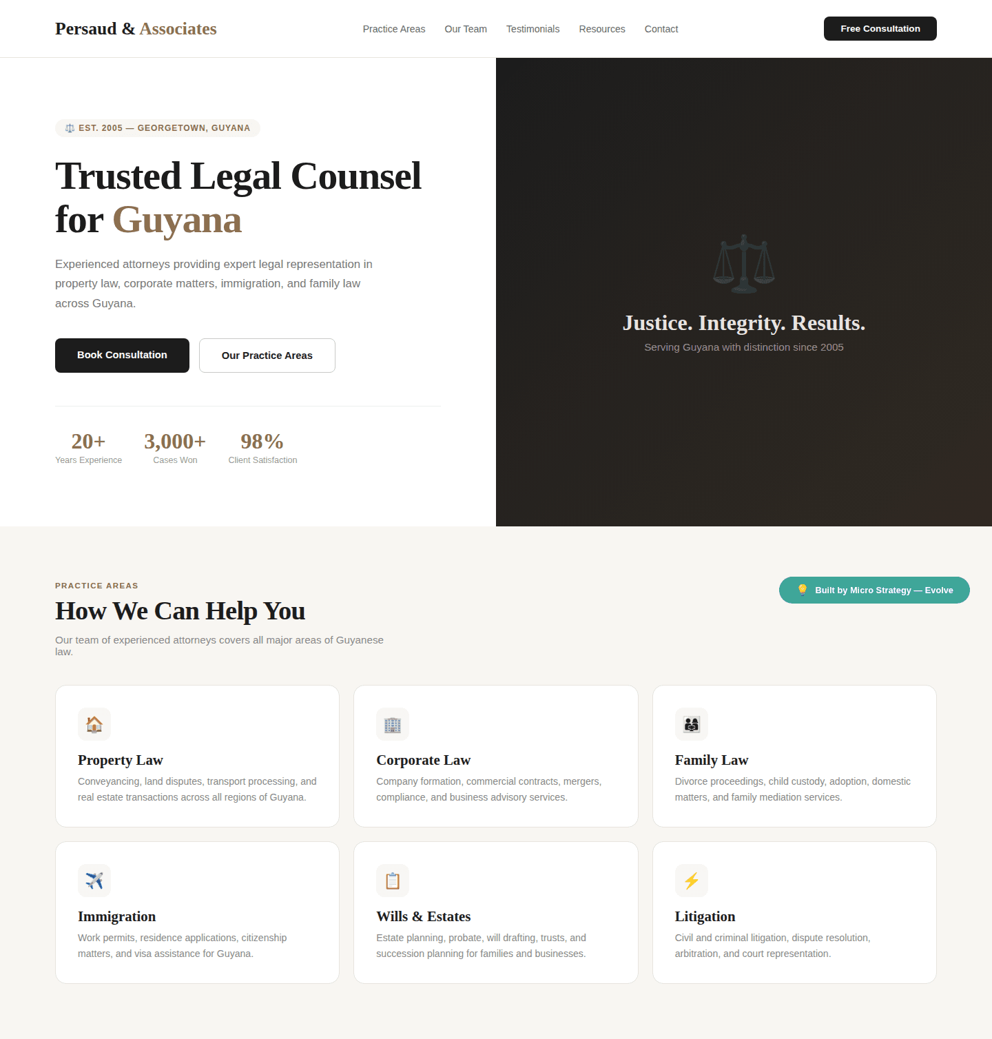 Professional Services Website