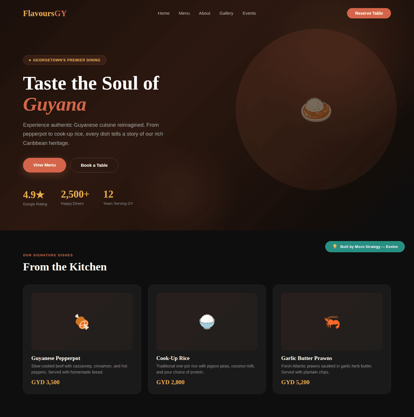 Restaurant & Dining Website